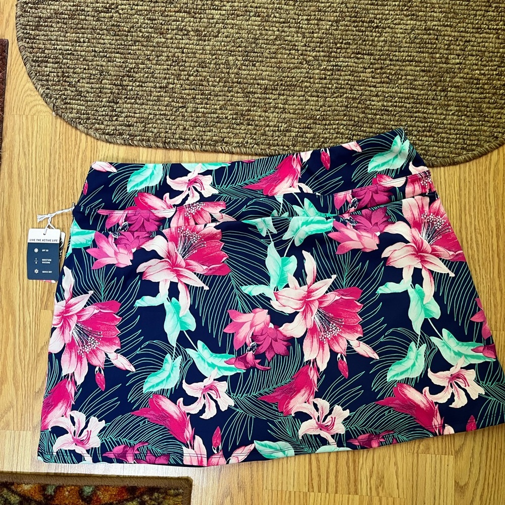 Tommy Bahama Skort Pockets Tropical Print XL